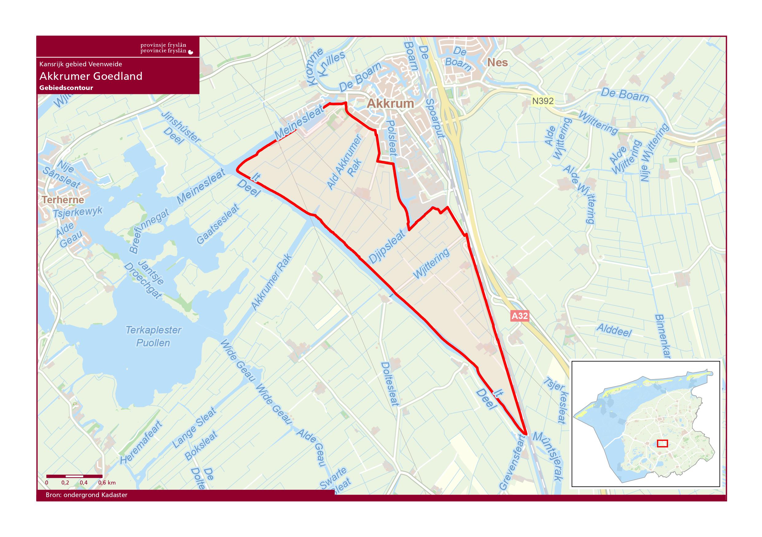 Contourkaart Groote Veenpolder